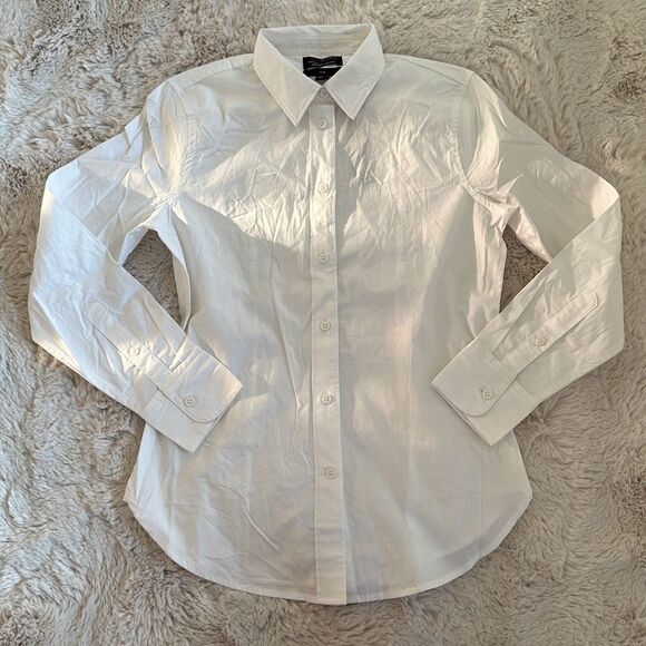 J. Crew Slim-Fit Stretch Cotton Poplin Shirt White Size 2 - Picture 3 of 10